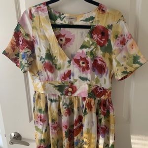 Floral fit and flare dress